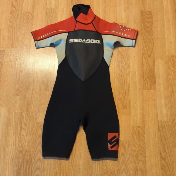 Sea Doo BRP Half Wet Suit Stallion Youth Size 8 Red Water Sports Swim Surf - Picture 3 of 7